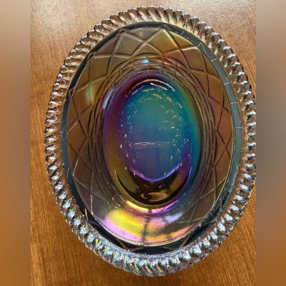 5 inch Rosso hen on nest. Titanium carnival - Picture 7 of 9